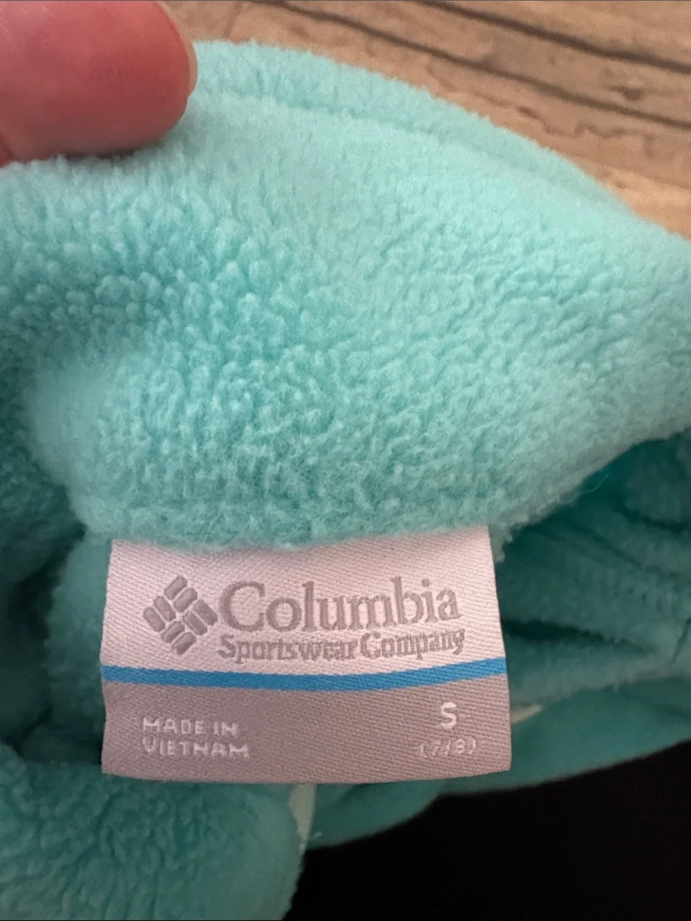 Columbia Teal Zip-Up Fleece Jacket size small